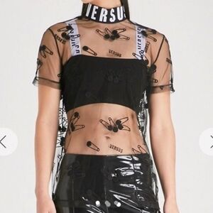 VERSACE Sheer Mesh Top